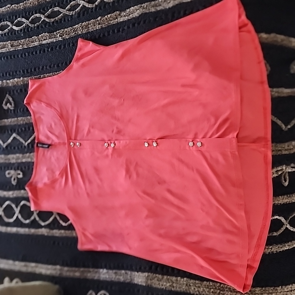 Dark peach top w/ silver buttons